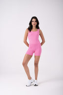 Macaquinho Fitness Feminino Rosa Alça Larga